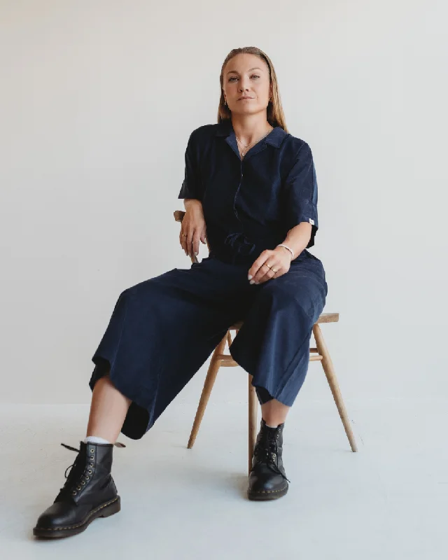 Weekend Deal Iris Navy Cord Jumpsuit