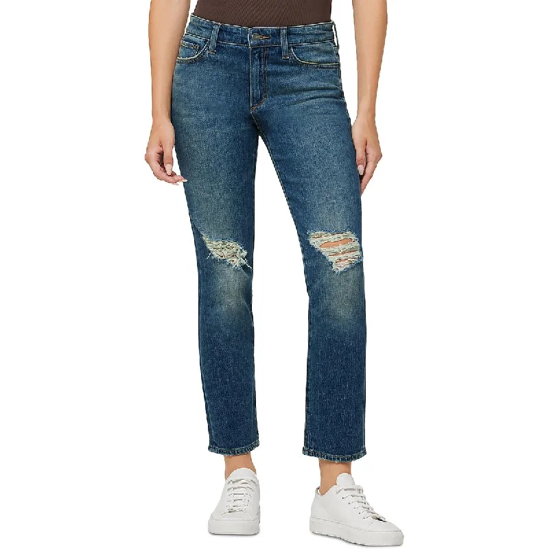 Final Sale Joe's Womens The Scout Destroyed Denim Boyfriend Jeans