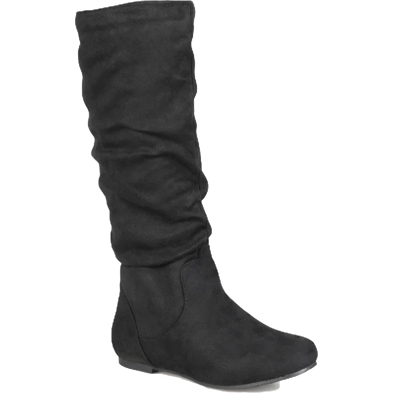 Stock Clearance Journee Collection Womens Rebecca02 Faux Suede Flat Knee-High Boots