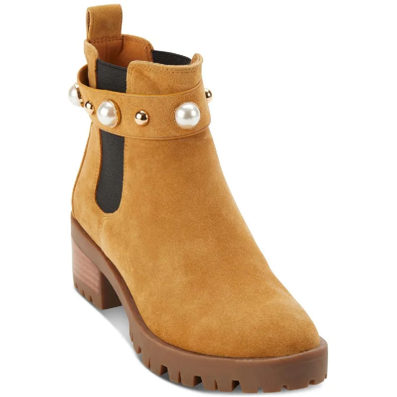 Inventory Reduction Karl Lagerfeld Paris Womens Pola Embellished Ankle Chelsea Boots