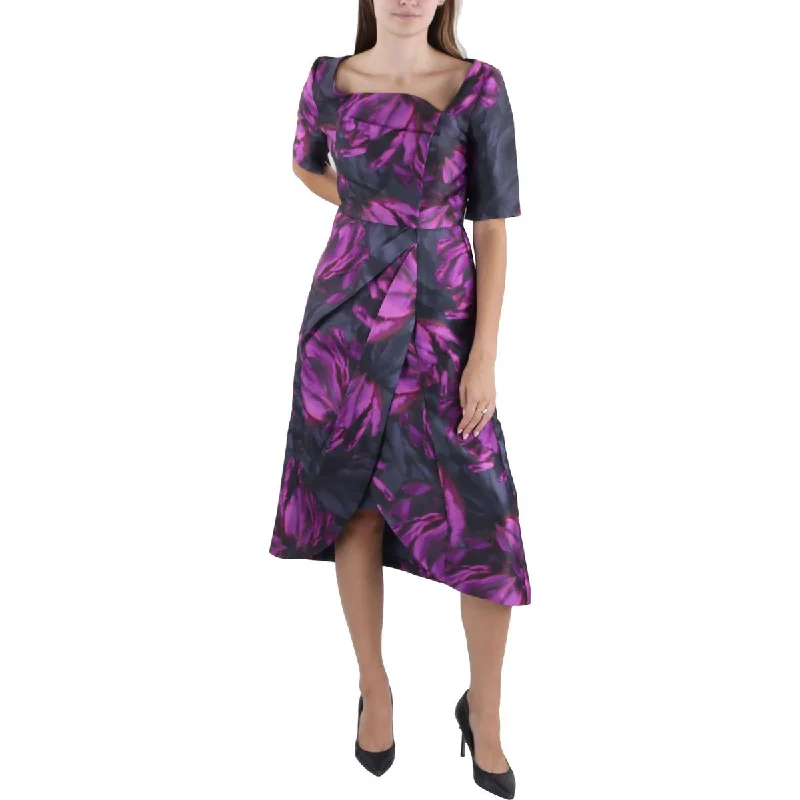 Massive Deals Kay Unger New York Womens Midi Asymmetric Cocktail And Party Dress