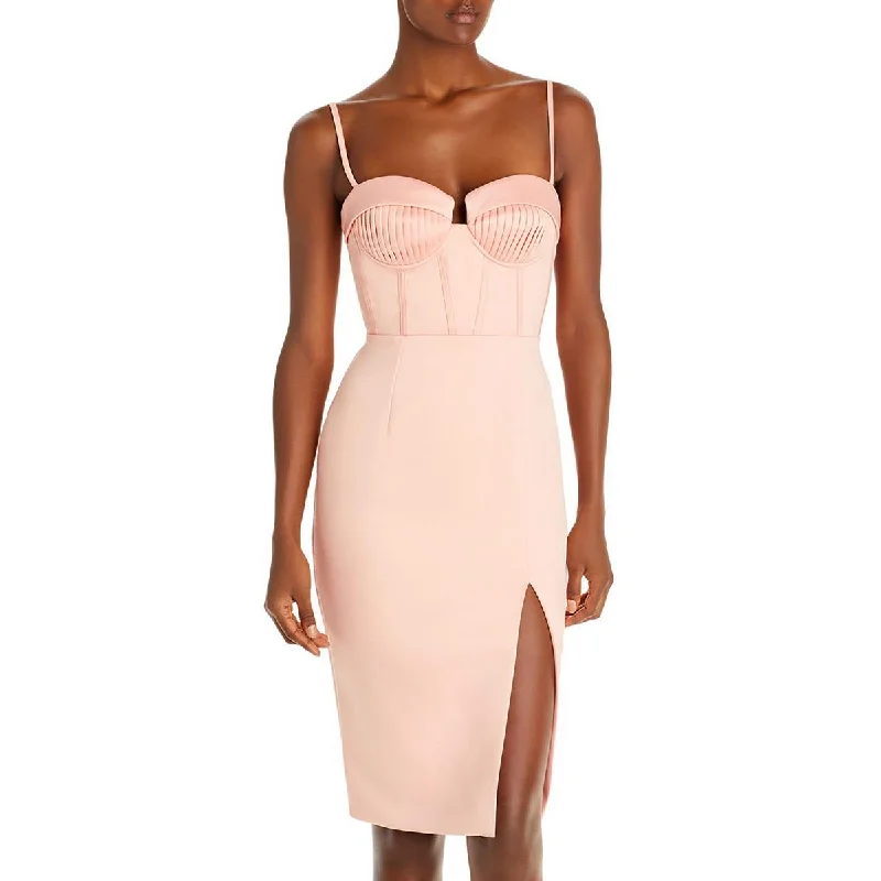 Weekend Deal Lavish Alice Womens Satin Corset Sheath Dress