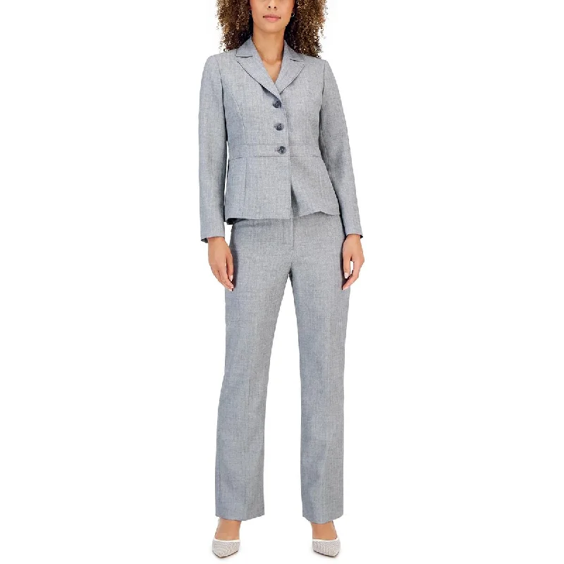 Deal Dash Le Suit Womens Petites Three-Button Office Suit Jacket