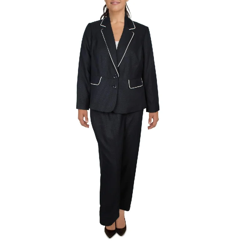 Great Deals Le Suit Womens Plus Glen Plaid Business One-Button Suit