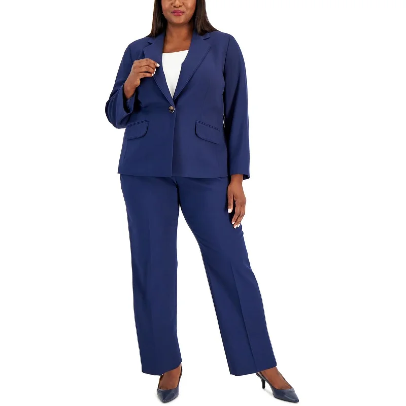 Deep Discounts Le Suit Womens Plus Suit Separate Office One-Button Blazer