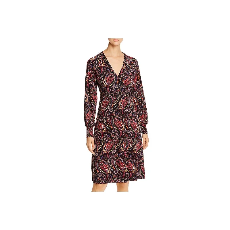 Don’t Miss Out Leota Womens Daisy Paisley Wrap-Bodice Wear To Work Dress