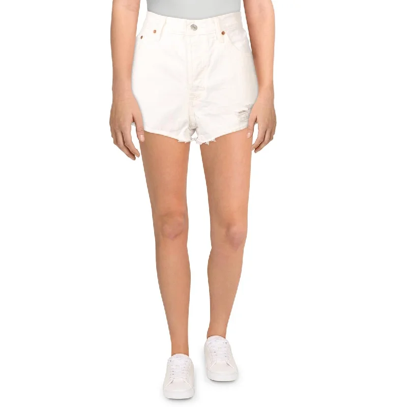 Season Finale Sale Levi's Womens 501 Original High Rise Destroyed Cutoff Shorts