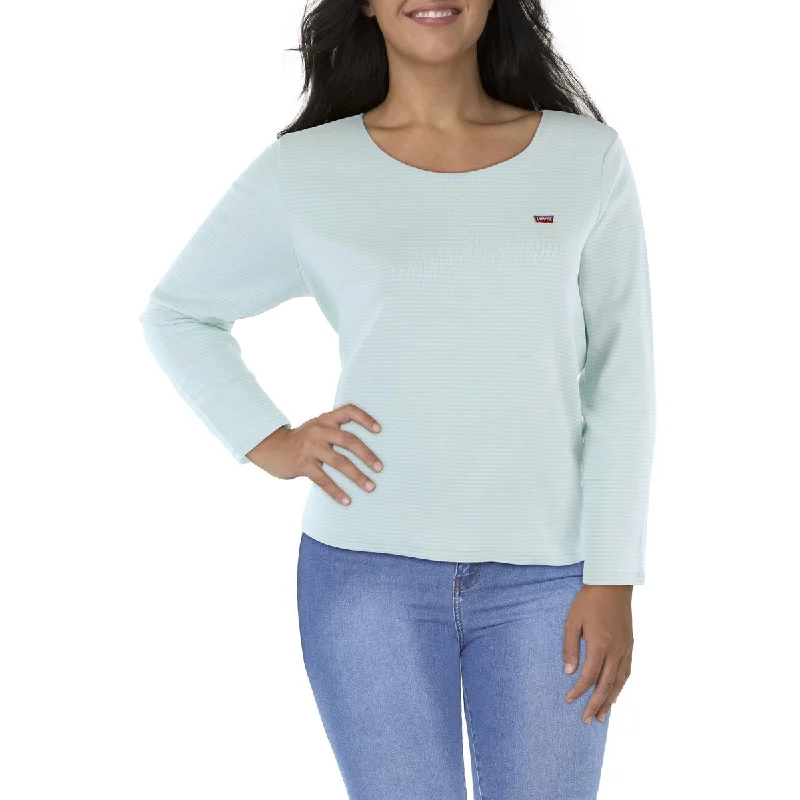 Friends and Family Sale Levi's Womens Plus Cotton Striped Blouse