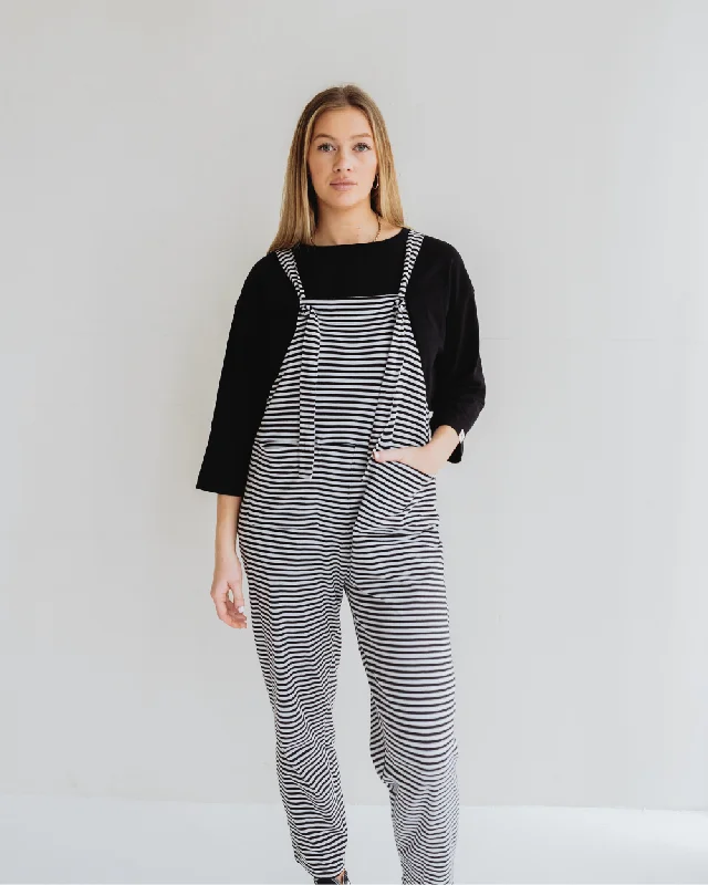 Price Blitz Lila Mono Stripe Dungarees
