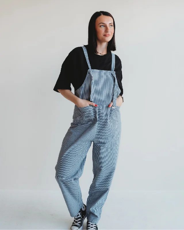 Limited Time Lila Pinstripe Denim Dungarees