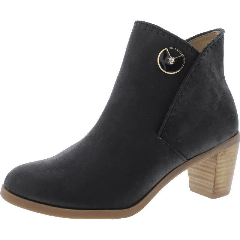 Act Fast Lindsay Phillips Womens Shelly Round Toe Slip On Ankle Boots