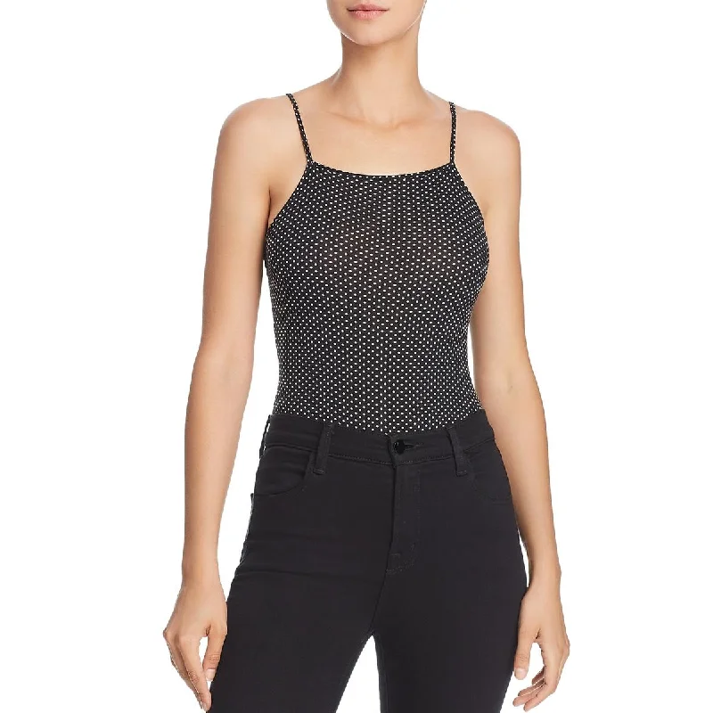 TIME-Limited Offer Little Black Bodysuit Womens Polka Dot Sleeveless Bodysuit