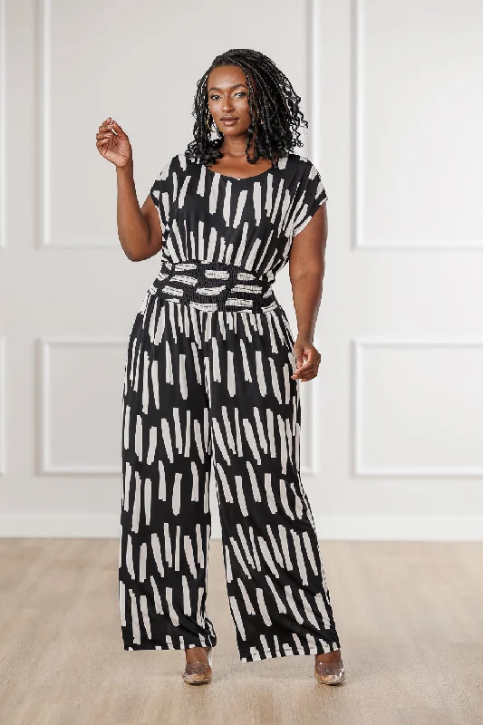 Act Fast FINAL SALE - Lucia Abstract Print Jumpsuit