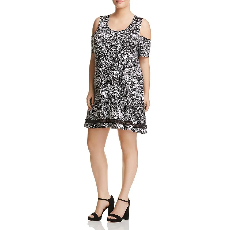 New Arrival Lysse Leggings Womens Plus Mira Cold-Shoulder Crochet Inset Sheath Dress