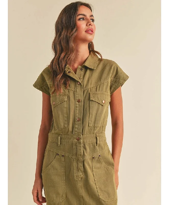 Can't Be Beat Take Me Away Utility Dress