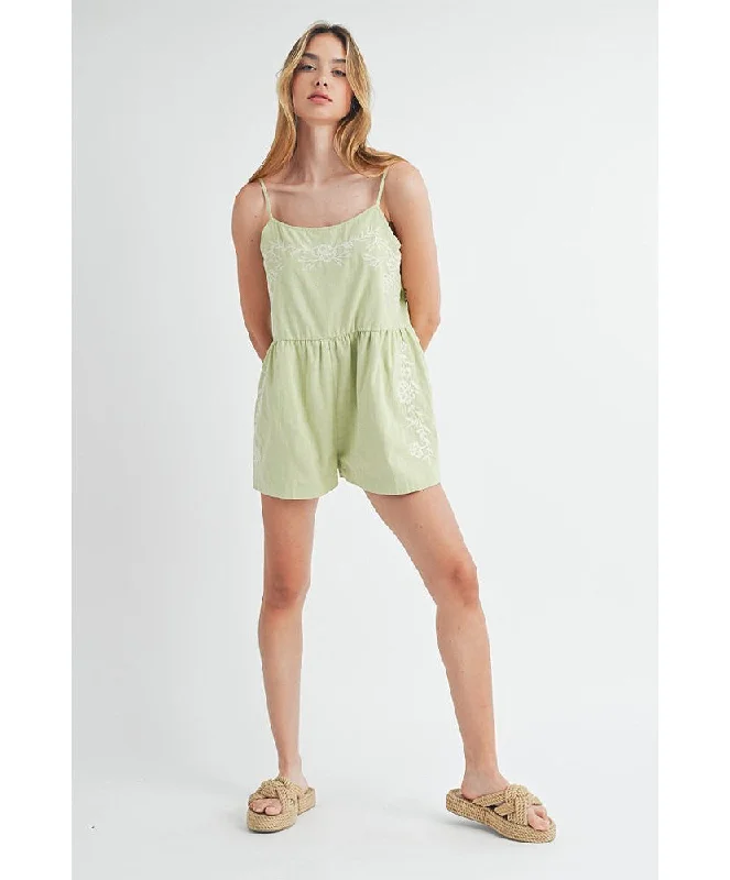 Last Chance Ellie Embroidered Romper