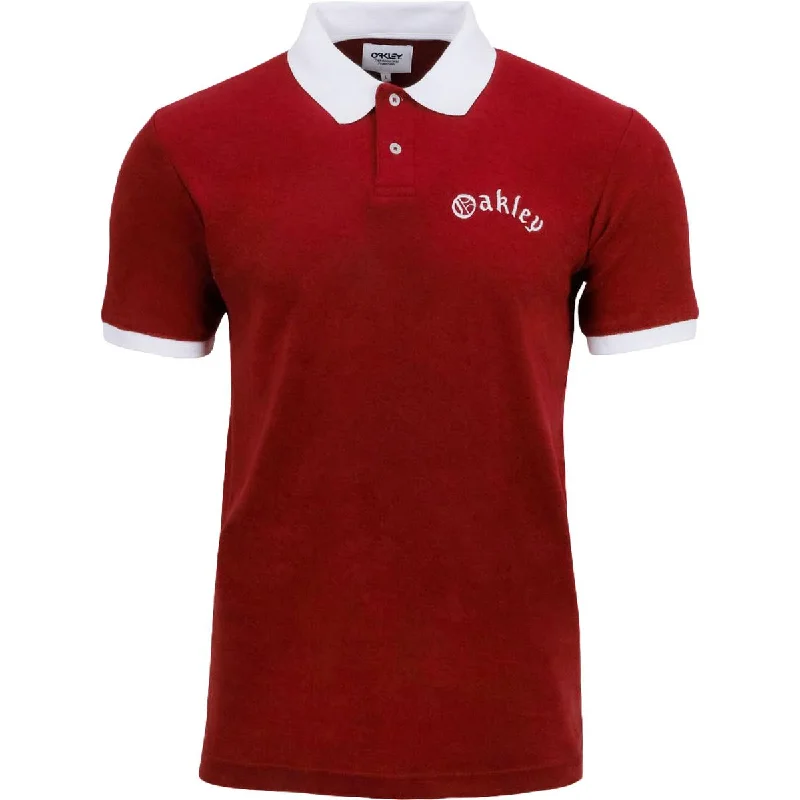 Low Prices Oakley Men's Embroidered Terry Cloth Short Sleeve Polo Shirt