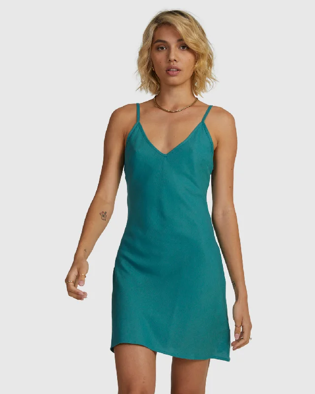 Savings Galore Off Duty Bias Mini Dress - North Sea