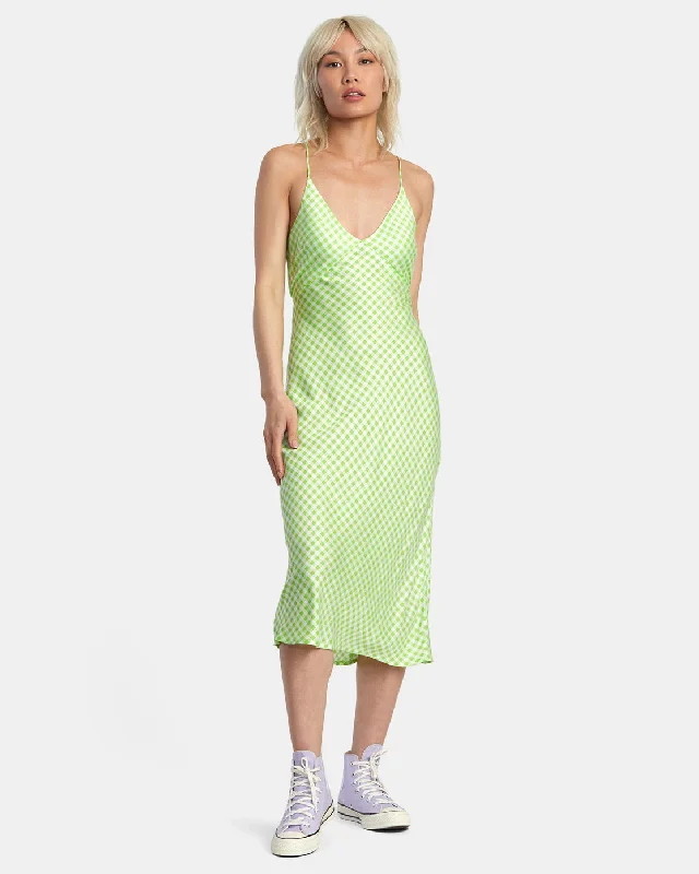 Seasonal Sale Oh Lord Midi Dress - Green Flash
