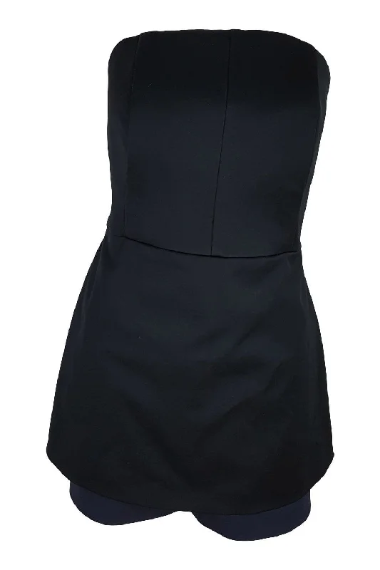Buy More, Save More OSMAN Black and Blue Colour Block Bustier Playsuit (10)