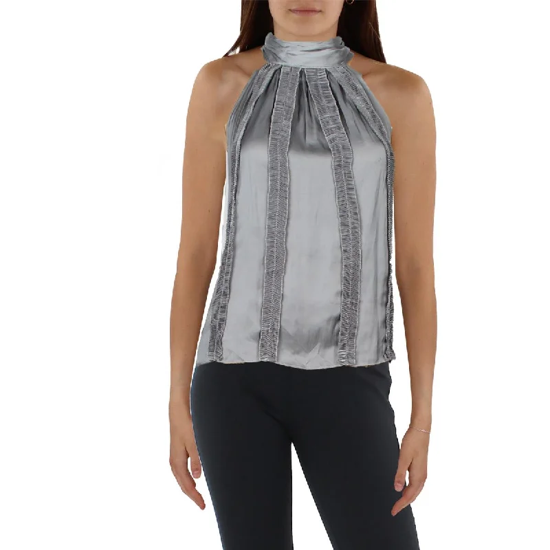 Don't Wait Ramy Brook Womens Sia Pleated Sleeveless Shell