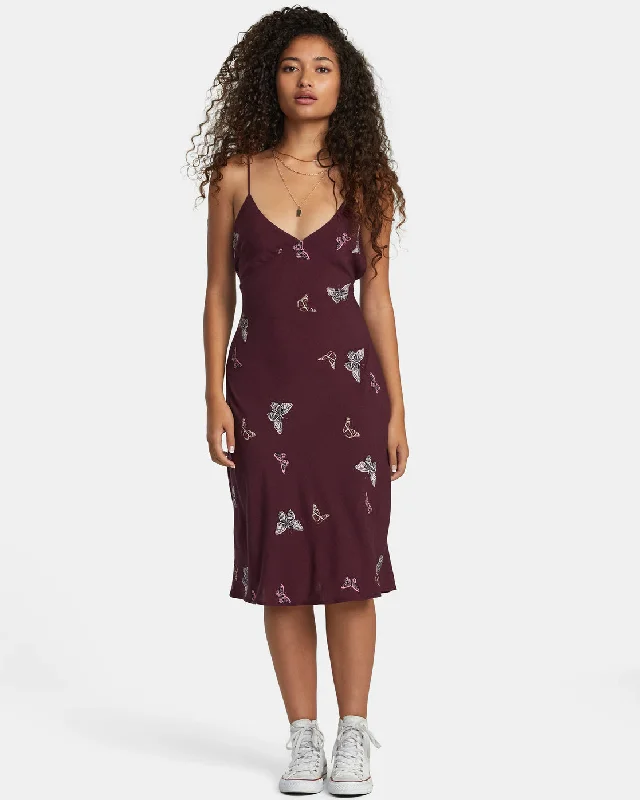 New Arrival Rose Namajunas Oh Lord Midi Dress - Rose Pink