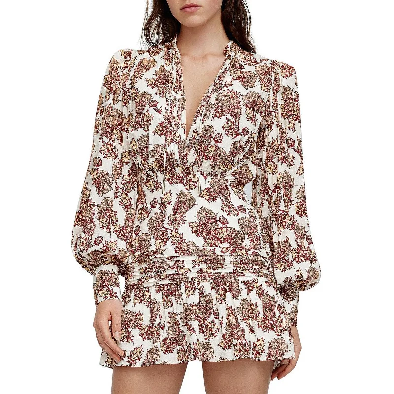 Super Deal Significant Other Womens Tilly Printed Cut-Out Back Mini Dress