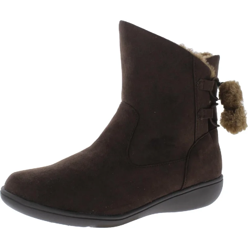 Price Drop Alert Soft Style by Hush Puppies Womens Jazzy Faux Suede Pom Winter & Snow Boots