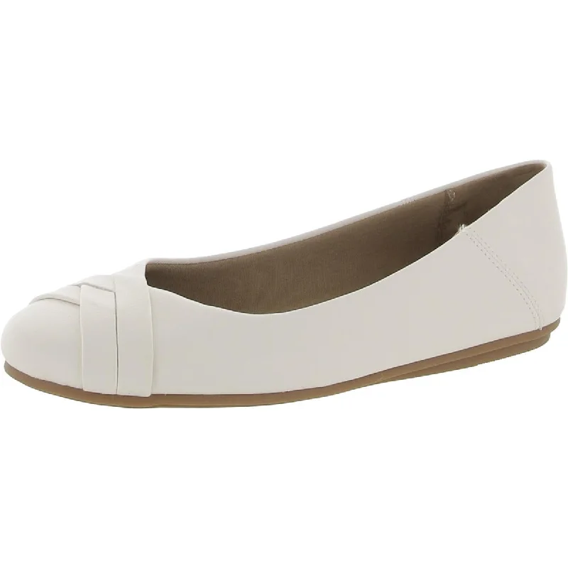 Special Buy Style & Co. Womens Sennette Faux Leather Slip On Ballet Flats