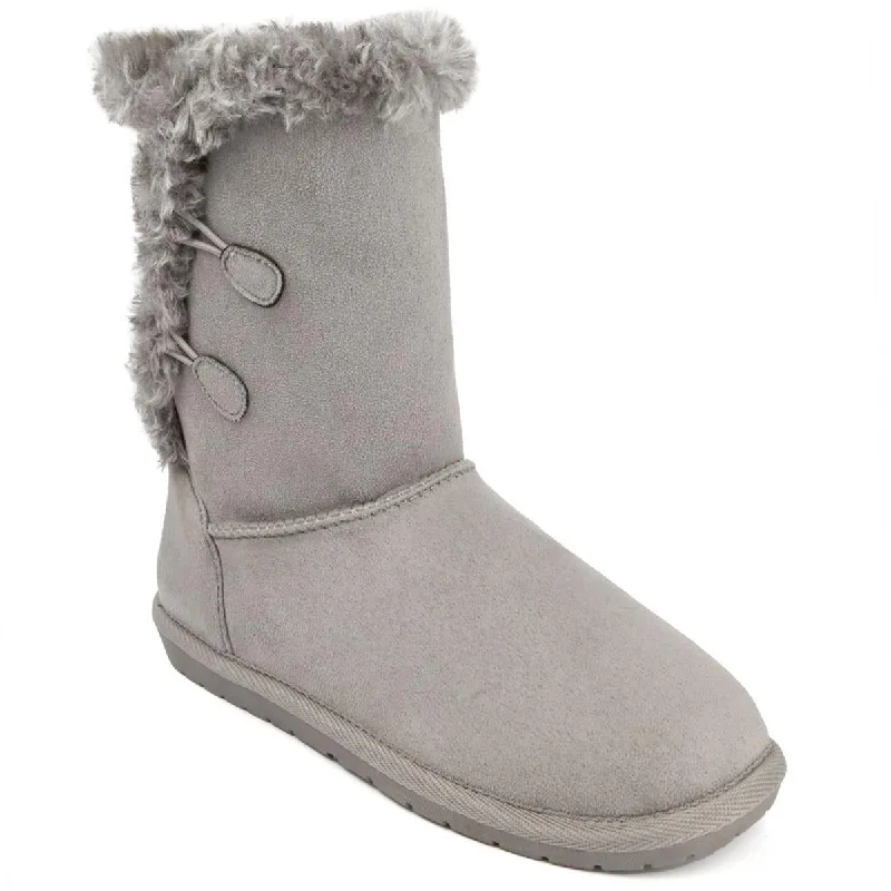 Closeout Sugar Womens Marty Faux Suede Fleece Lined Ankle Boots