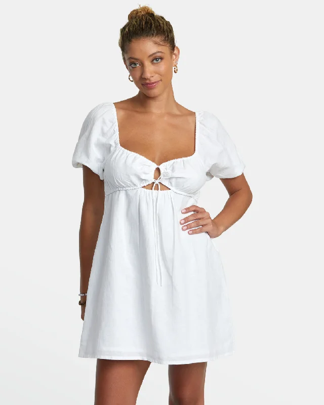 Value Deals Sweet Talk Mini Dress - Whisper White