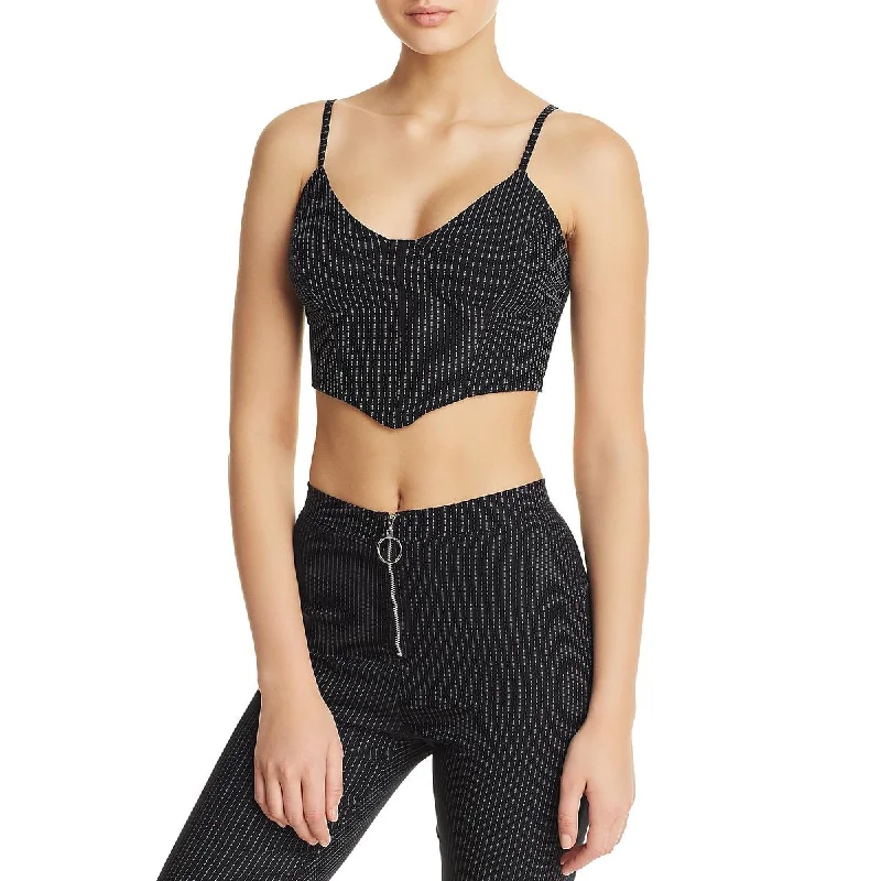 Act Now Tiger Mist Womens Halle Tank Short Crop Top