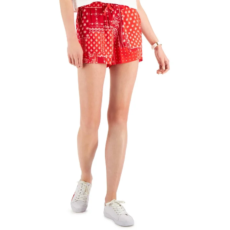 Huge Discounts Tommy Jeans Womens Bandana Woven Paisley Dress Shorts
