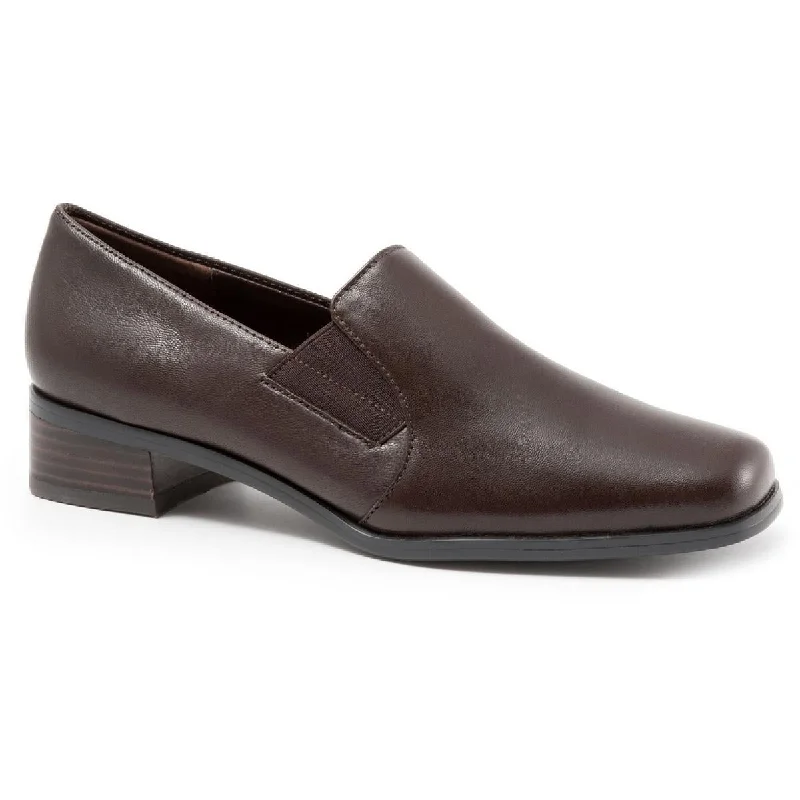 Epic Deals Trotters Womens Ash Leather Square Toe Loafers