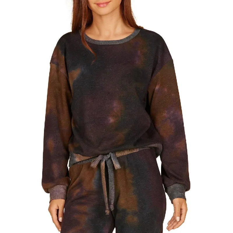 Limited Time Offer Vintage Havana Womens Tie Dye Contrast Trim Sweatshirt