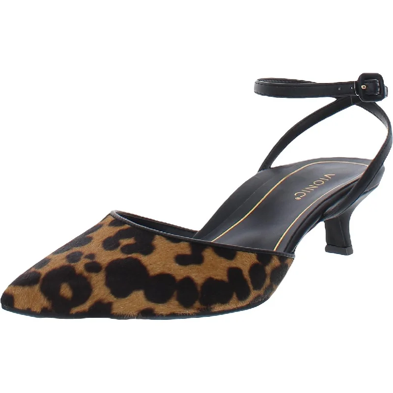 Super Sale Vionic Womens Jacynda Calf Hair Leopard Print Kitten Heels