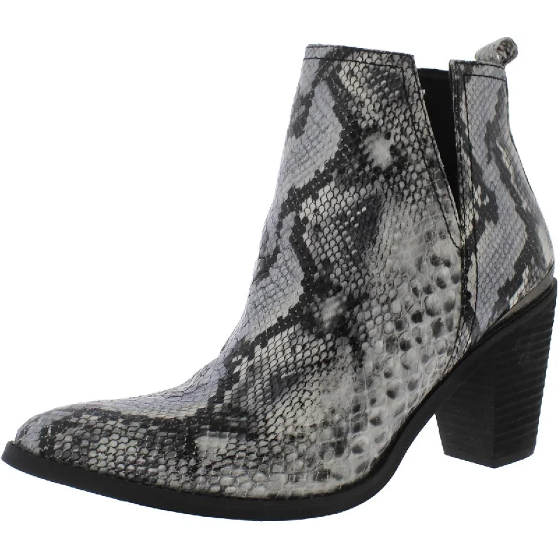 Savings Alert Volatile Womens Gavin Faux Leather Pull On Ankle Boots