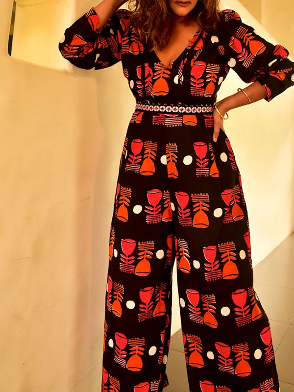 Price Break Waheeda Jumpsuit With Belt Multi-Color